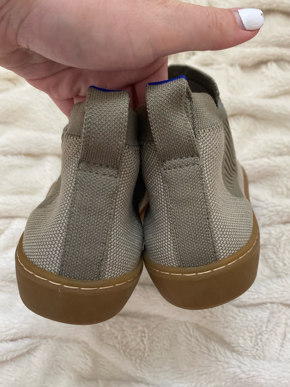 Rothy's The Chelsea ankle boots sage green high top sneakers Sz 7 - Picture 4 of 7